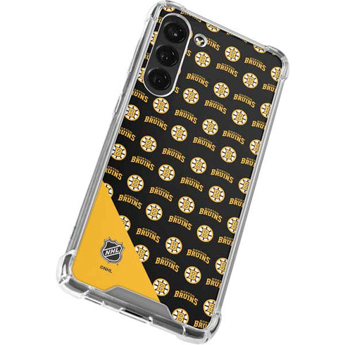 NHL Boston Bruins Pattern Galaxy S24 FE Clear Case
